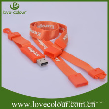 Cheap custom promotion wholesale nylon lanyards with usb stick